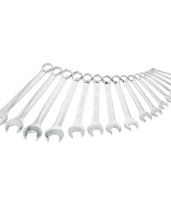 Juego de llaves combinadas pul ido espejo en pulgadas, 12 pun tas, 16 piezas en rack