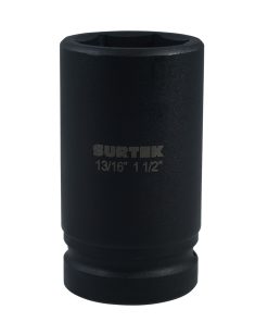 Surtek Dado de impacto para capuchón con hexágono exterior, cuadro 1 in
