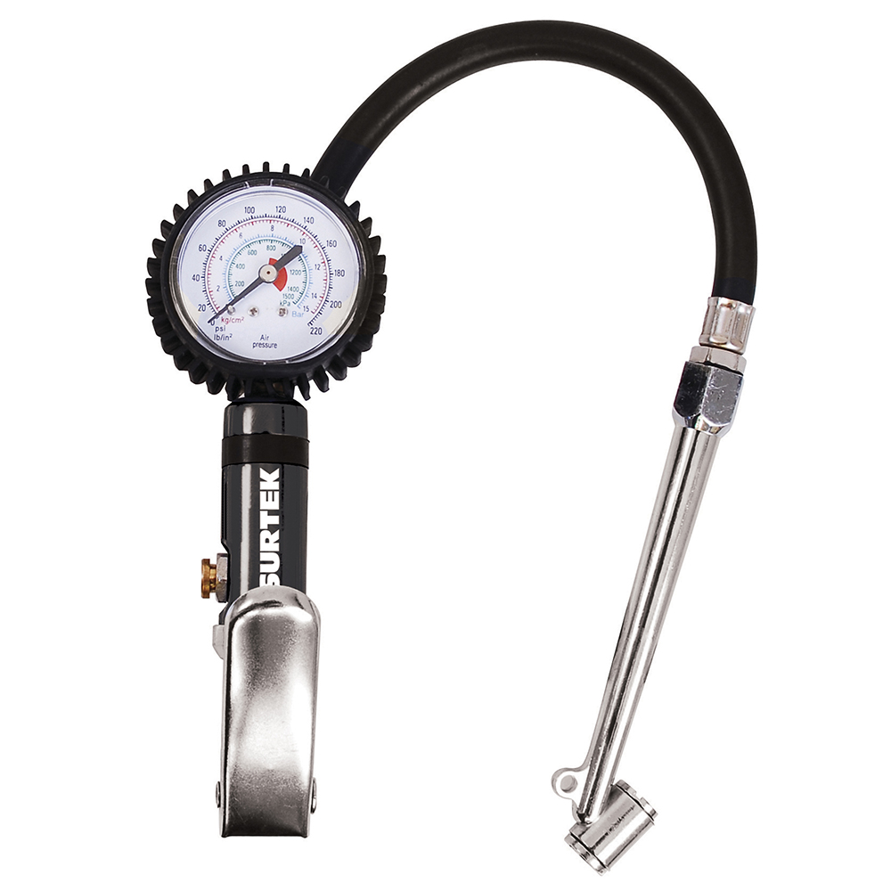 Inflador con calibrador 1/4 in NPT Surtek