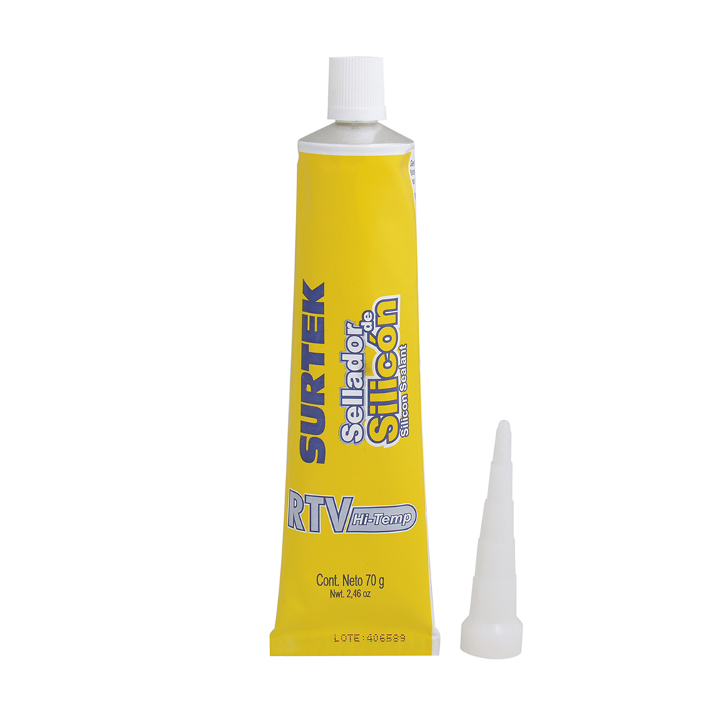 Silicón para alta temperatura en tubo aluminio 70gr Surtek