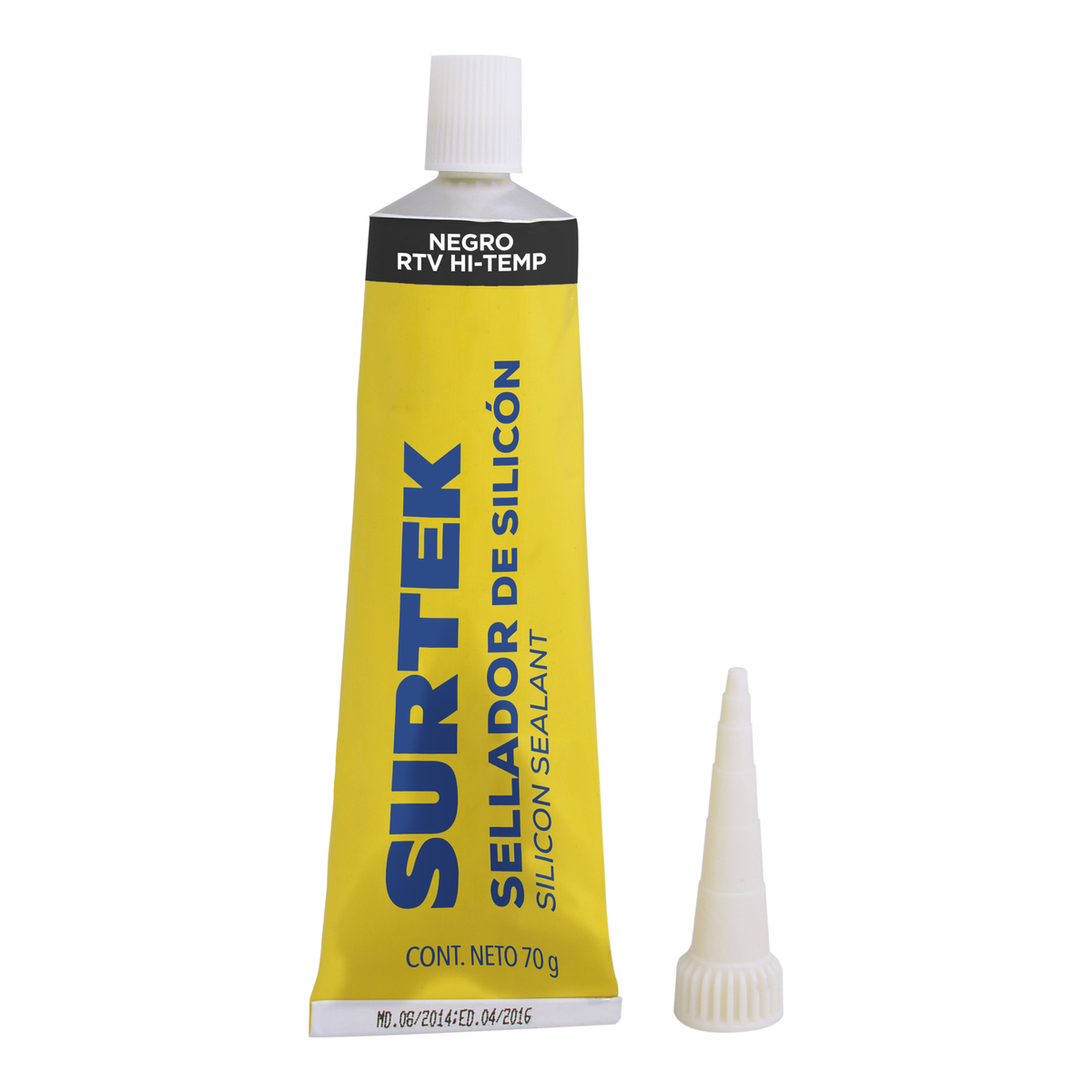 Silicón para alta temperatura en tubo negro 70gr Surtek