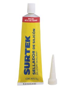 Silicón para alta temperatura en tubo rojo 70gr Surtek