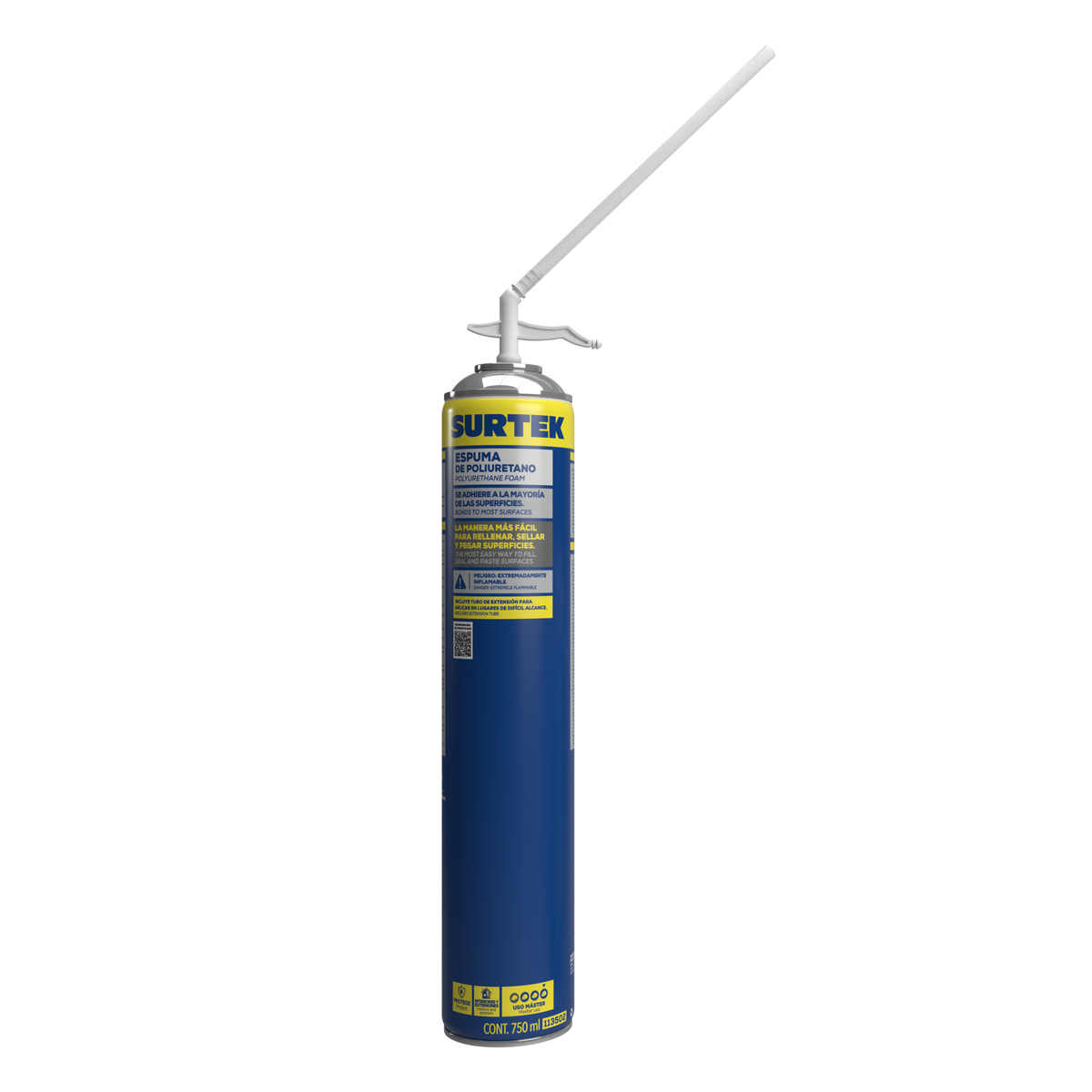Espuma de poliuretano uso industrial 750 ml Surtek