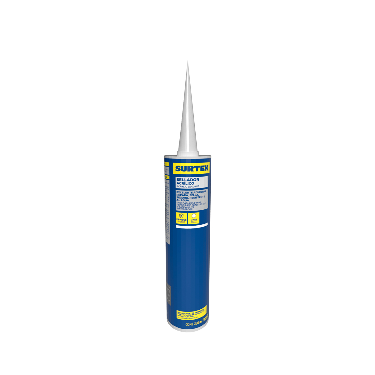 Sellador acrílico blanco 280ml Surtek