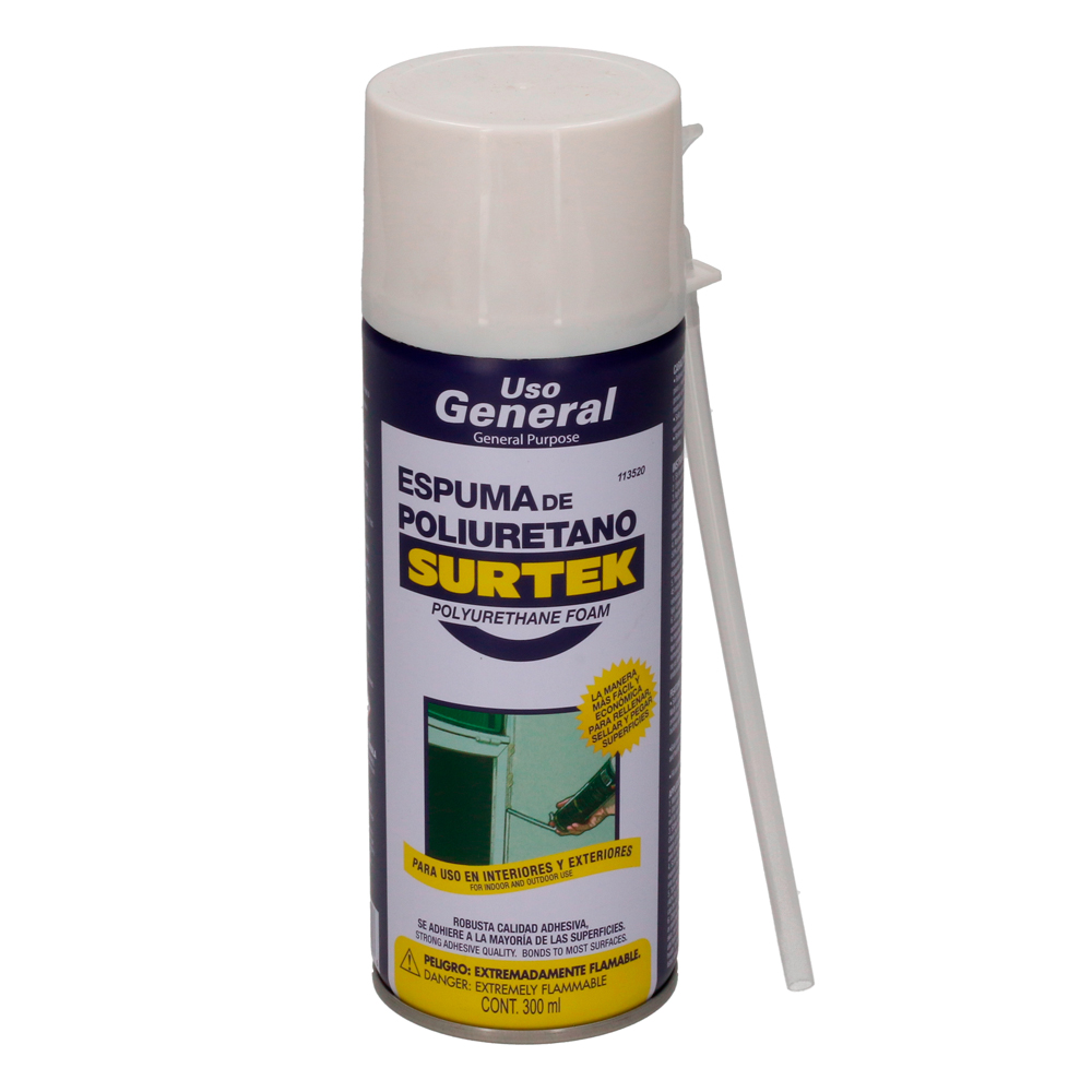 Espuma de poliuretano uso general 300 ml Surtek