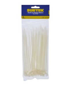 Cincho plástico 100 x 2.5mm100 piezas natural Surtek