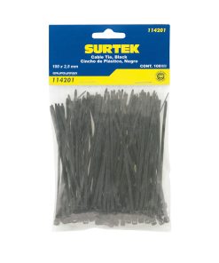 Cincho plástico 100 x 2.5mm100 piezas negro Surtek
