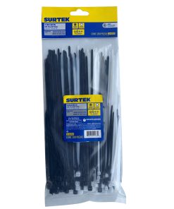 Cinchos de plásticos combinado s en bolsa, tensión 8kg de 200 piezas, color natural y negro