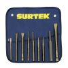 Surtek Juego prof comb cinceles, puntos y botadores 9 pz
