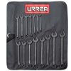 Juego de 15 llaves combinado black 12 puntas métrico Urrea