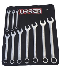 Juego 10 llaves combinadas satinadas 12 puntas pulg Urrea