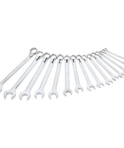 Juego de llaves combinadas pul ido espejo en pulgadas, 12 pun tas, 15 pz en tubo full color