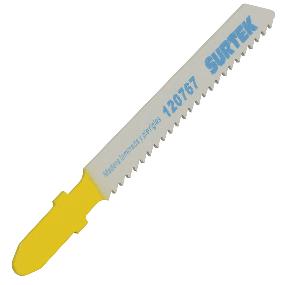 Segueta sierra caladora 12 dientes/pulg zanco T 5pzs Surtek
