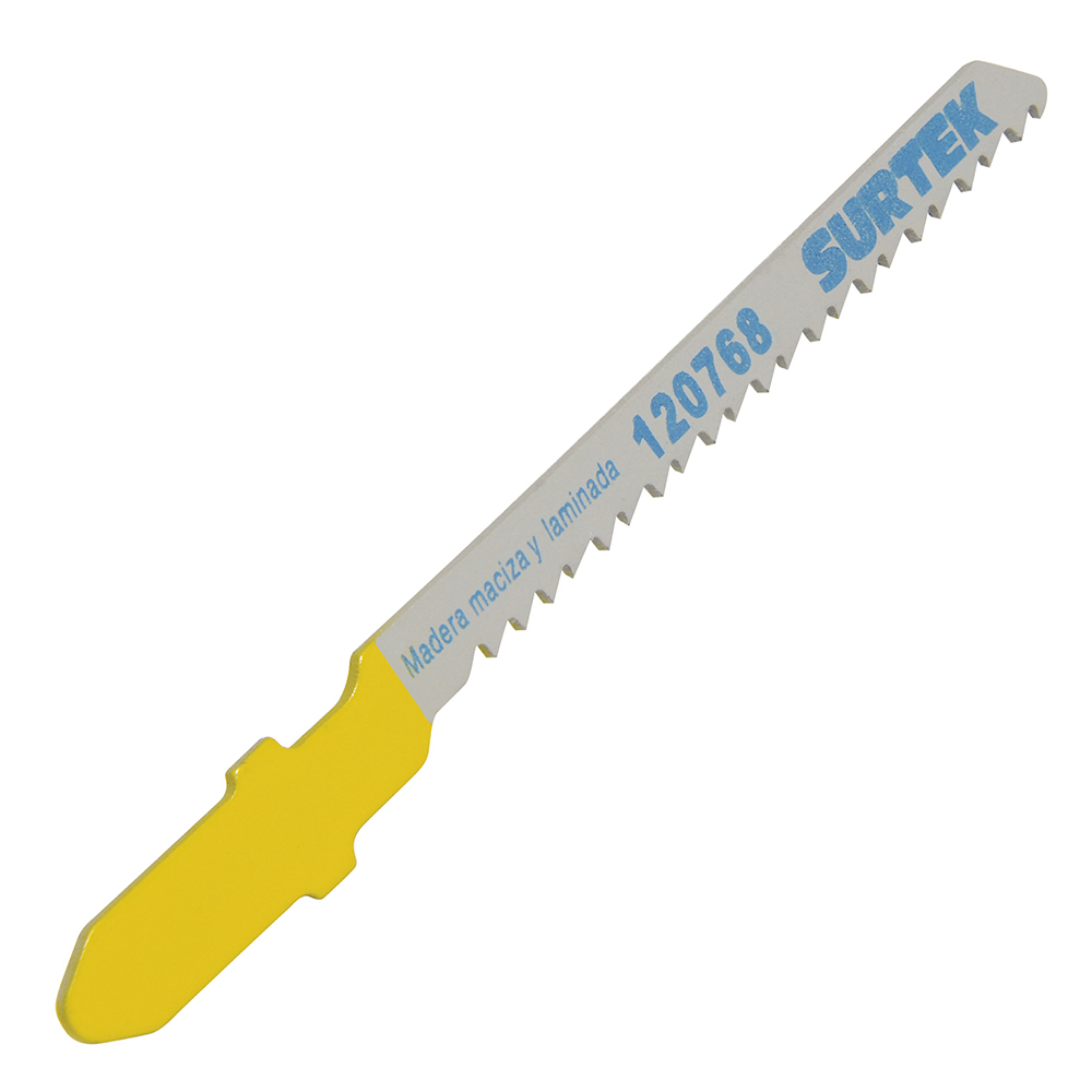 Segueta sierra caladora 12 dientes/pulg zanco T 5pzs Surtek