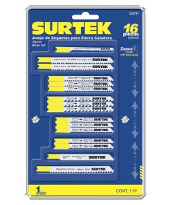 Juego de 16 seguetas para sierra caladora Surtek
