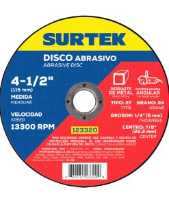 Disco t/27 metal 4-1/2x1/4 in Surtek