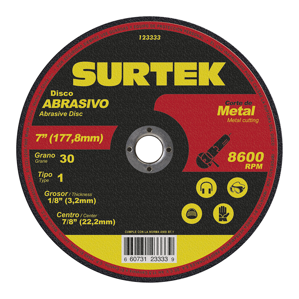 Disco t/1 metal 7x1/8 in Surtek