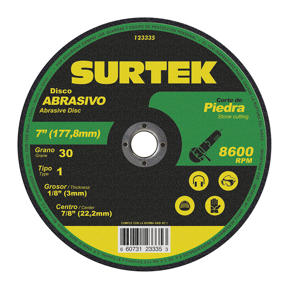 Disco t/1 piedra 7x9/64 in Surtek