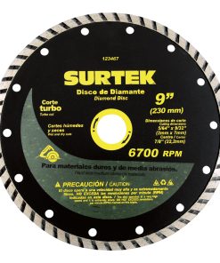 Disco de diamante corte turbo 4 1/2 in Surtek