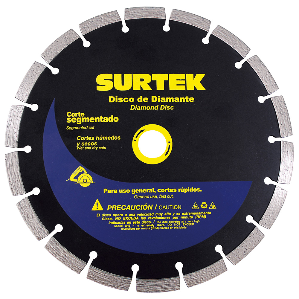 Disco de diamante corte segmentado 7 in Surtek