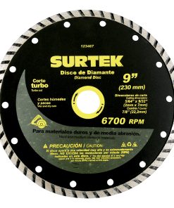 Disco de diamante corte turbo 9 in Surtek