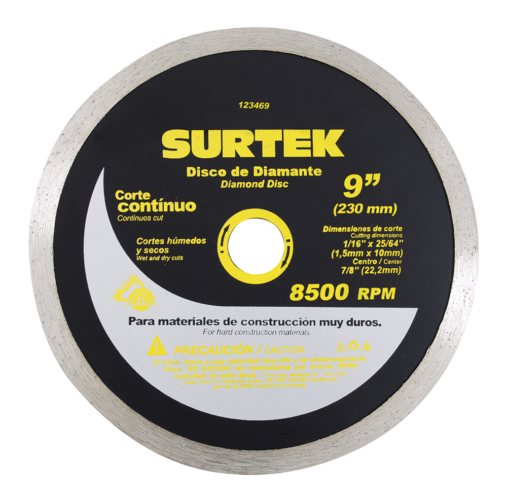 Surtek Disco de diamante corte continuo 9 in