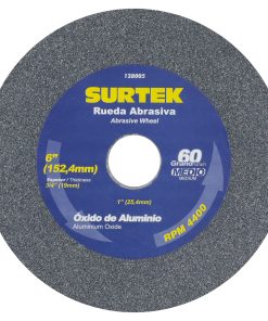 Rueda abrasiva de óxido de aluminio 6x3/4 in grano 60 Surtek