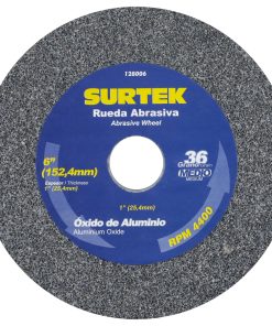Rueda abrasiva de óxido de aluminio 6 x 1 in grano 36 Surtek