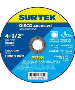 Disco t/27 inox 4-1/2x1/4 in Surtek