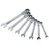 Juego 7 llaves combinadas de matraca flexibles métrico Urrea