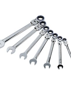 Juego 7 llaves combinadas de matraca flexibles métrico Urrea