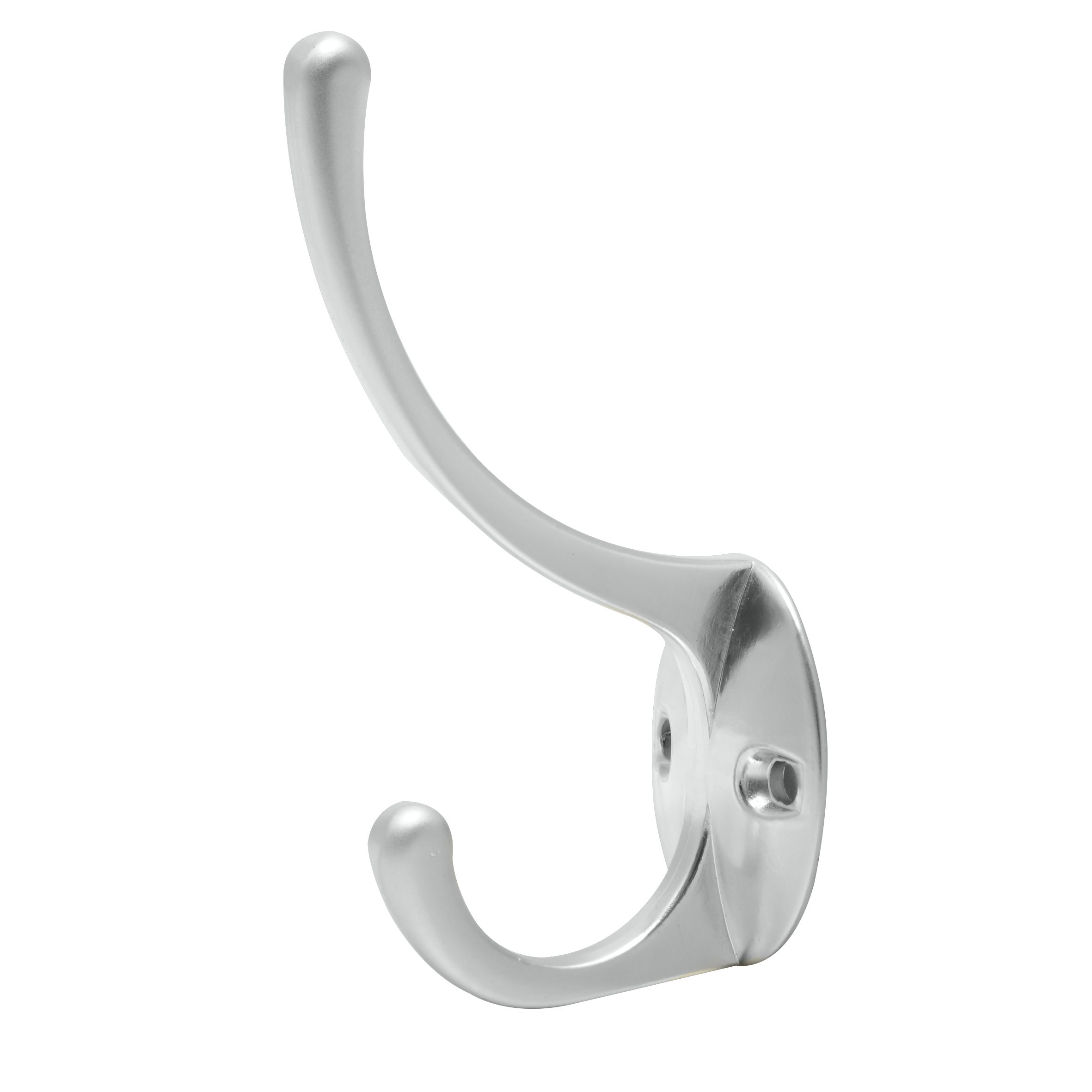 Gancho perchero doble, acabado latón brillante Lock
