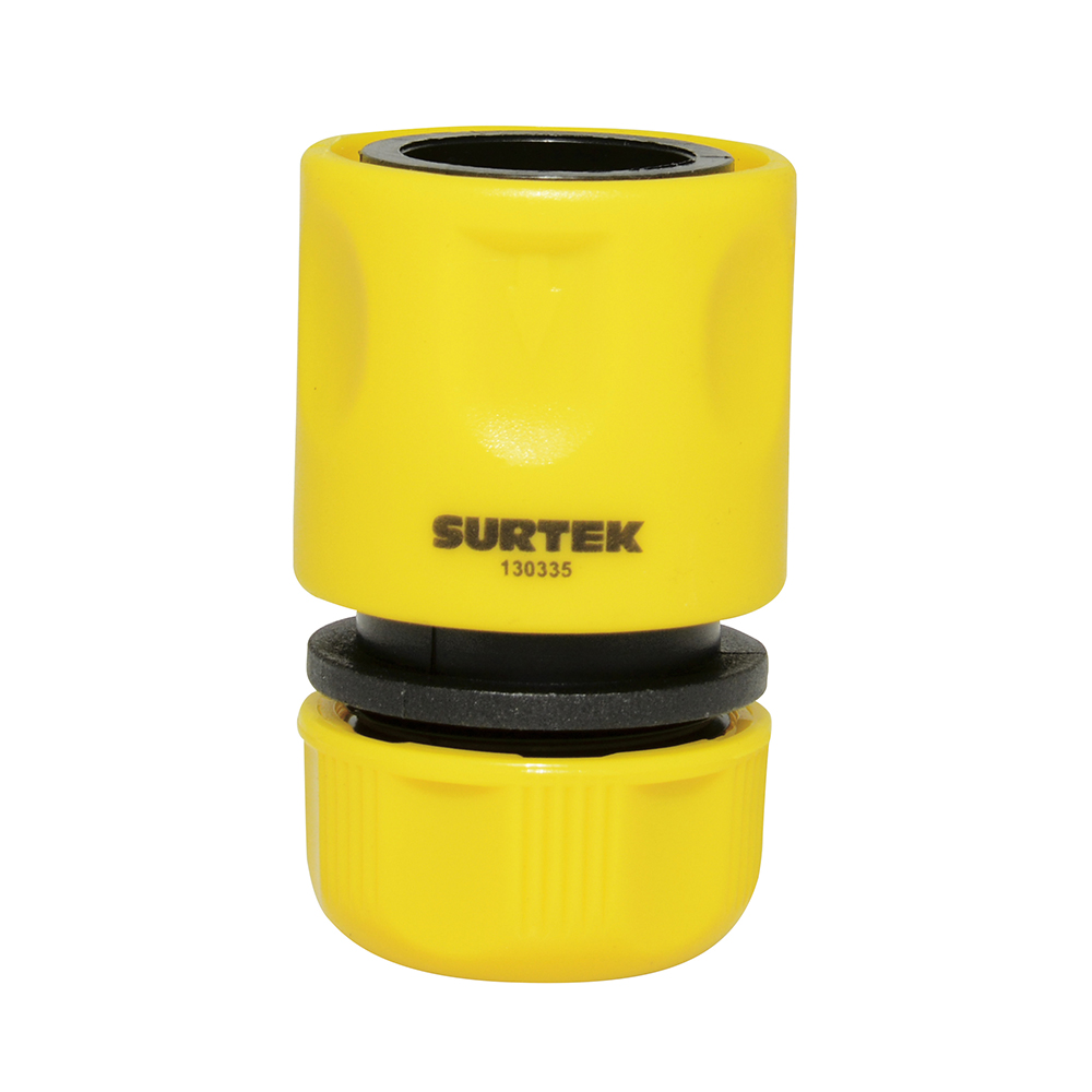 Juego de conector con sistema click para riego 3/4 in Surtek