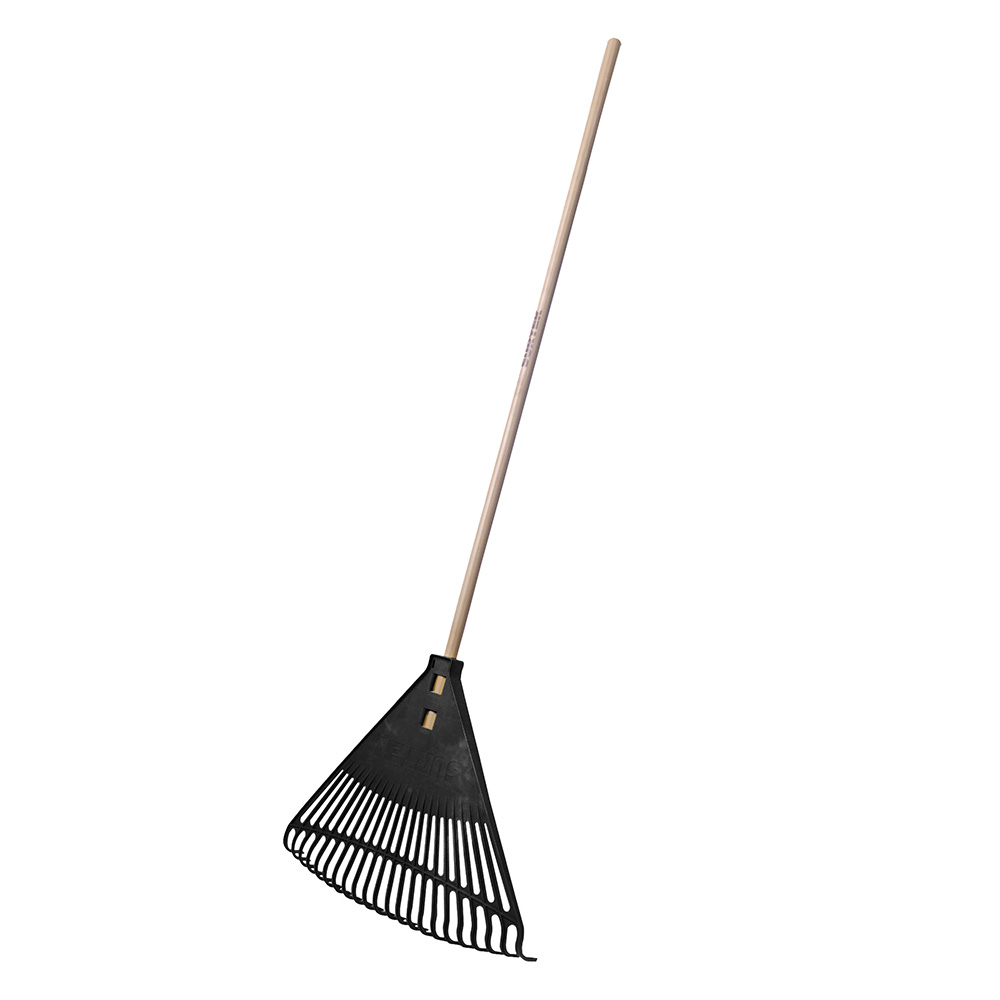 Escoba plástica color negro para jardín 22 dientes Surtek