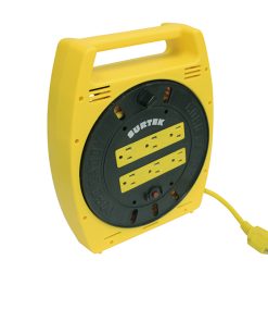 Extensión eléctrica tipo carrete multicont 6mt 6 ent Surtek