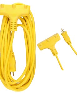 Surtek Extensión eléctrica triple aban., uso rudo aterr. 8m