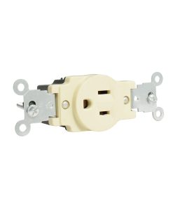 Contacto aterrizado tapa marfil base negra 15A 127V Surtek