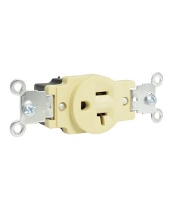 Contacto aterrizado mixto, marfil base negra 20A 127V Surtek