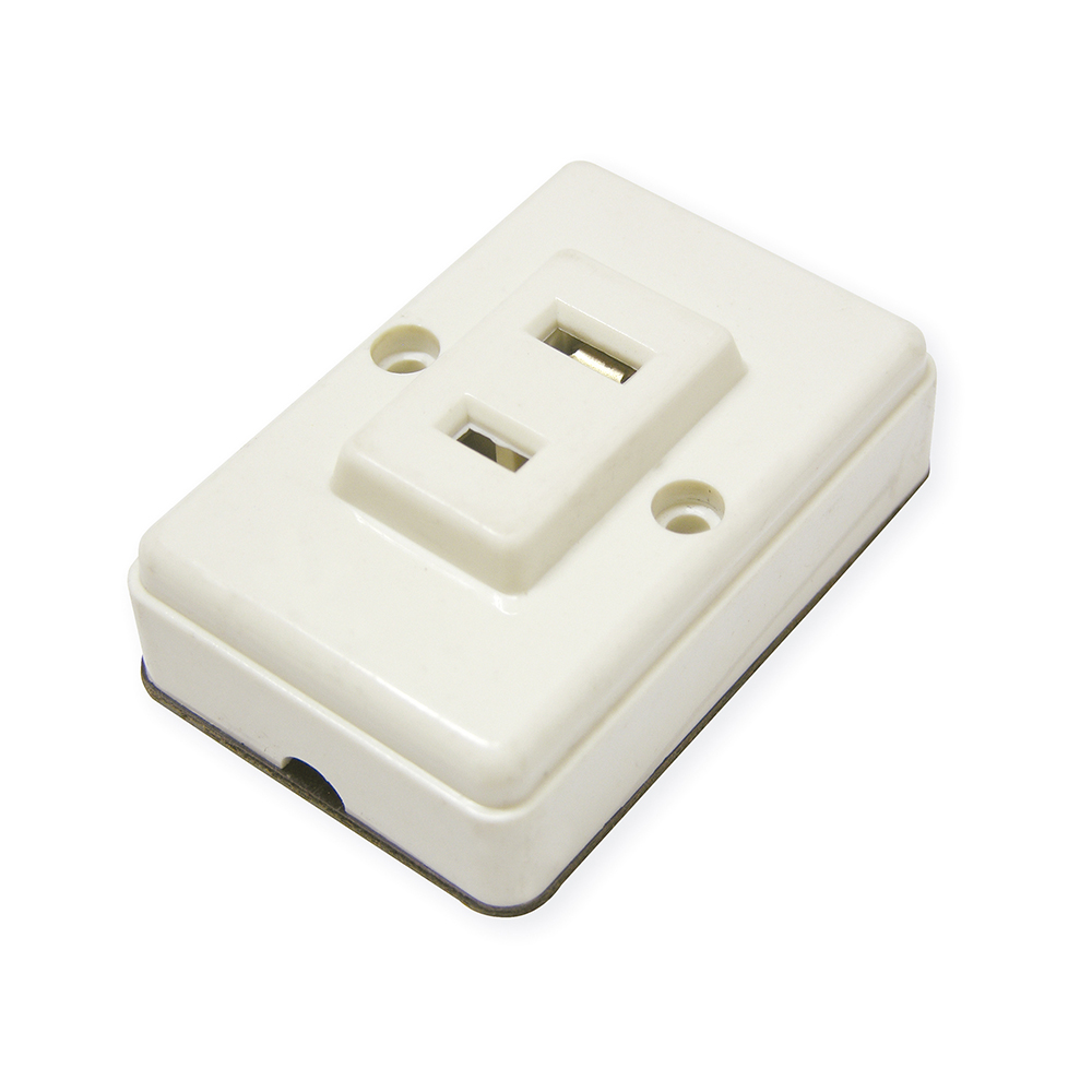 Contacto sencillo visible cuadrado 6A 127V Surtek