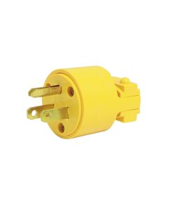 Clavija con abrazadera plástica aterrizada 15A 127V Surtek