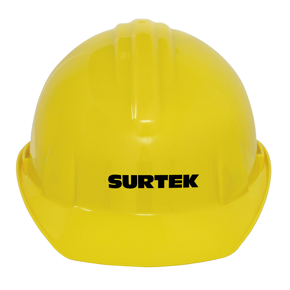 Casco de seguridad con ajuste de matraca amarillo Surtek