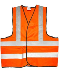 Chaleco seguridad tela naranja con cintas reflejantes Surtek