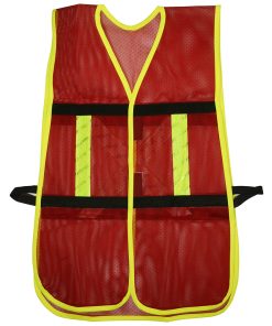 Chaleco de seguridad malla ajustable gancho rojo Surtek