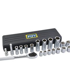 Juego de 21 dados y accesorios métricos 3/8 in Foy