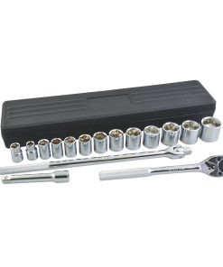 Juego de 17 dados y accesorios en pulgadas 1/2 in Foy