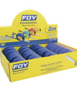 Display de flexómetros 3mx1/2 inazules en display Foy