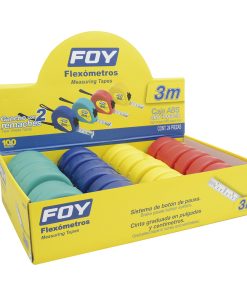 Display de flexómetros 3mx1/2 in varios colores en display Foy