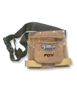 Estuche portaherramientas cuero cinto, 4 compartimientos Foy