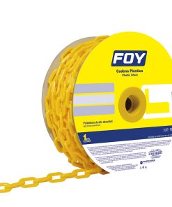 Cadena plástica 8 mm x 5/16 in 25 mt 80 kg amarilla Foy