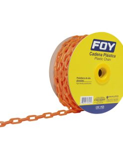 Cadena plástica 8 mm x 5/16 in 25 mt 80 kg naranja Foy